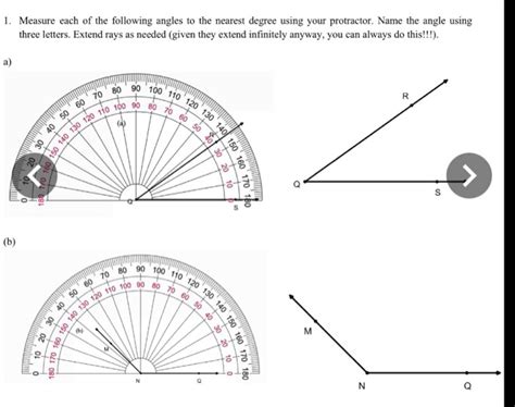 Solved Measure Each Of The Following Angles T0 The Nearest Degree