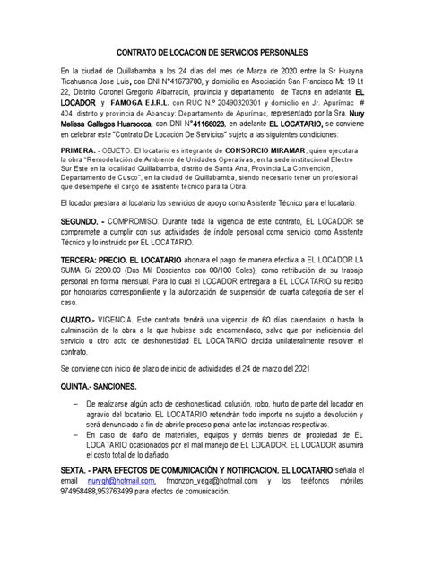 Contrato Del Asistente Pdf Gobierno