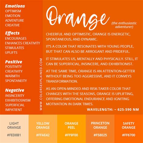 Meaning Of The Color Orange Symbolism Common Uses More