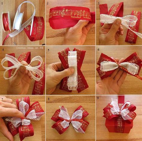 How To Wrap A Beautiful Christmas Bow Step By Step Pictures Photos