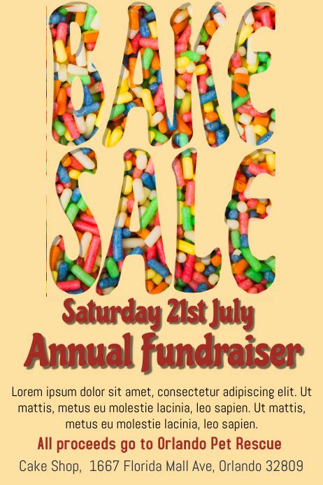 Copy Of Bake Sale Fundraiser Postermywall