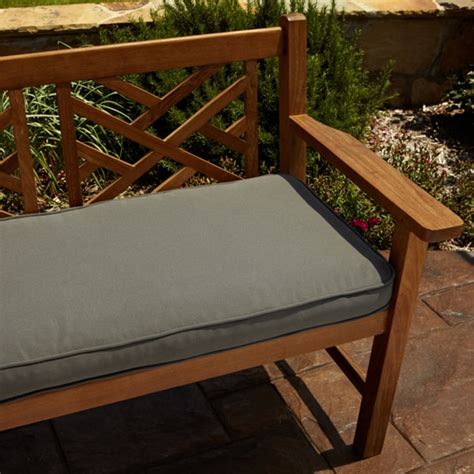 Clara Grey Outdoor Sunbrella Bench Cushion Overstock 6707239