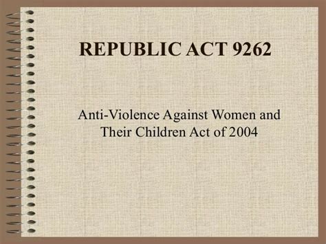 Republic Act 9262 Anti Vawc Act