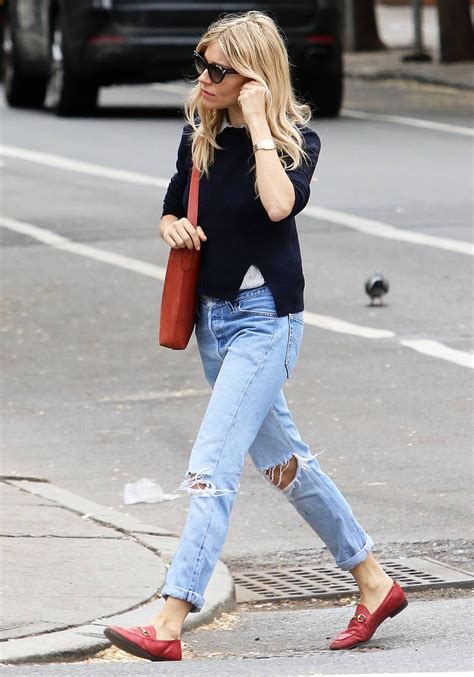 Sienna Miller Style Shes Making Us Want Gucci Loafers Who What Wear