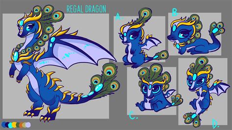 Artstation Regal Dragon Concept Dragonvale Meg Viola Dragon Anime