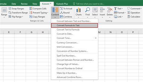 Quickly Convert Cell Formulas To Text Strings In Excel