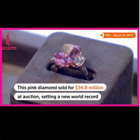 A Rare Pink Diamond Set A World Record As It Sold At A Price Of 348