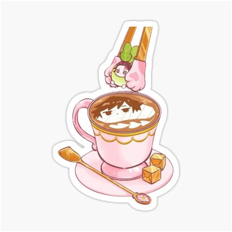 Anime Teacup Sticker For Sale By Agirlnamedyuki Redbubble