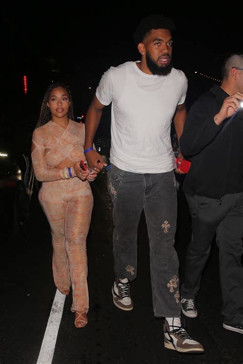 Jordyn Woods And Karl Anthony Towns At The Highlight Room In LA 06 30
