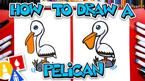 How To Draw A Cartoon Pelican Art For Kids Hub