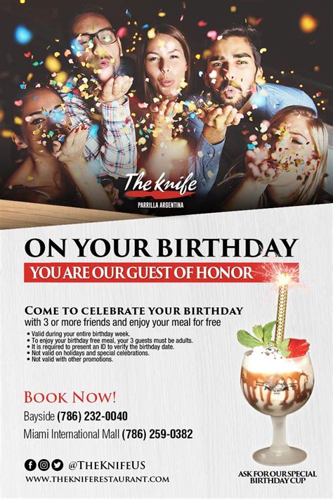 Birthday Promo The Knife Restaurant