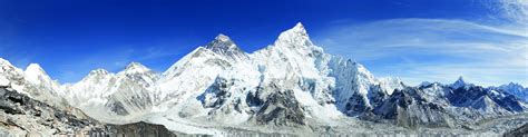 Panoramic View Of Mount Everest With Beautiful Sky Everest Academy