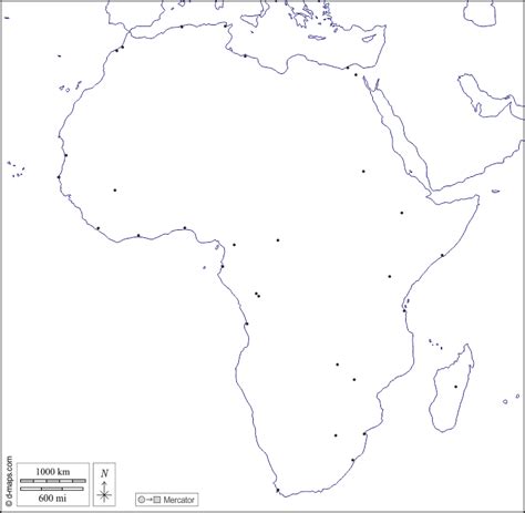 Afrique Carte Géographique Gratuite Carte Géographique Muette Gratuite