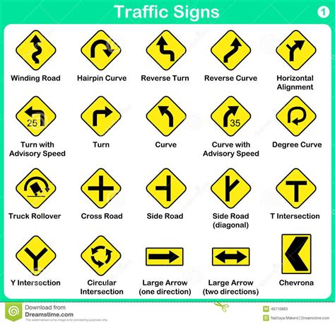 Illustration About Traffic Sign Collection Warning Road Signs
