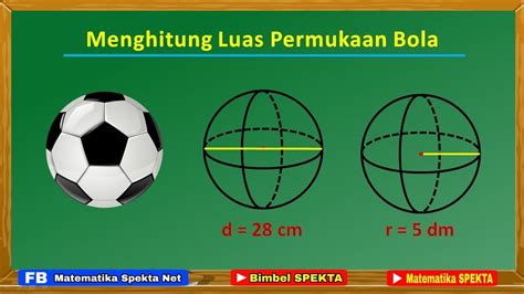 Cara Menghitung Luas Permukaan Bola Youtube