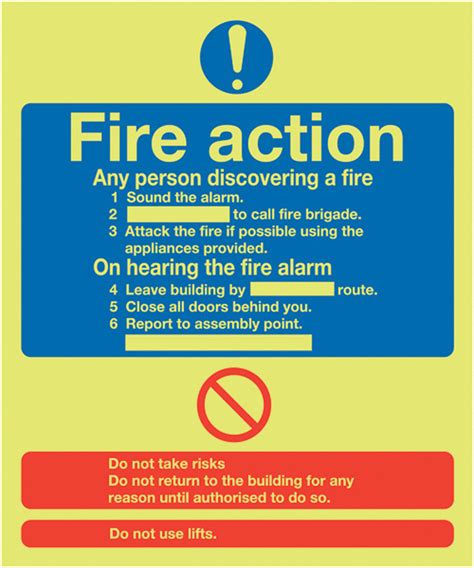 Fire Action Notice Sign Safety Signs Morsafe Supplies Uk