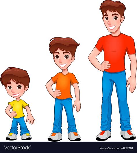 Child Boy And Man Description Of Age Vector By Ddraw Image 4227301