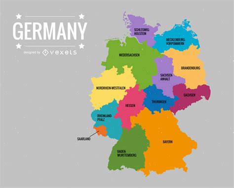 Descarga Vector De Vector De Mapa De Deutschlandkarte Alemania
