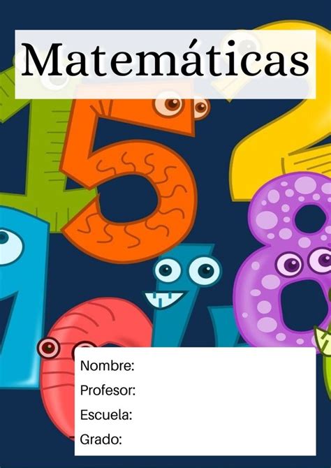【portadas De Matemáticas】 Portadas Creativas