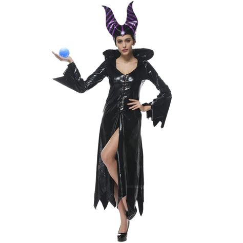 Halloween Costume For Women Vampire Sleeping Beauty Witch Queen Maleficent Costume Sexy Adult