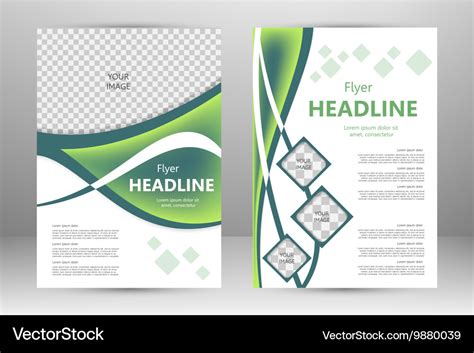 Flyer Template Design Royalty Free Vector Image
