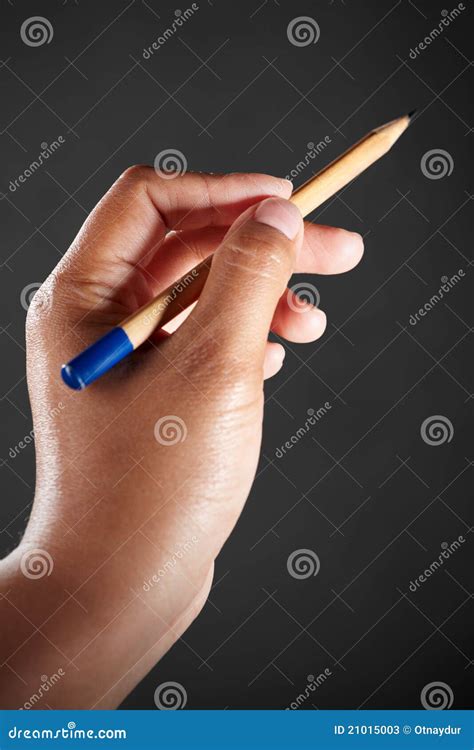Hand Holding Pencil Stock Photos Image 21015003
