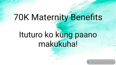 Sss 70k Maternity Benefits Sss Maternity Benefits Youtube