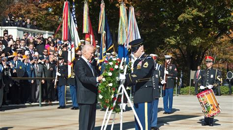 Veterans Day 2014 Wreath Ceremony At Arlington Youtube