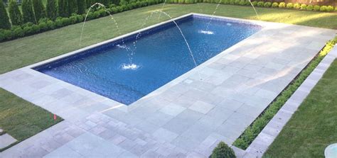 The deck jets can be installed in almost any combination and are adjustable up to 360°. Hamptons-style rectangular pool with Deck Jets. Built ...