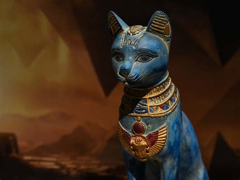 Download Egyptian Cat Statue With Gold Jewelry Picture Wallpapers Com