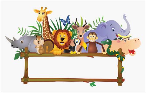 Baby Jungle Animals Royalty Free Clip Art Jungle Animal Border