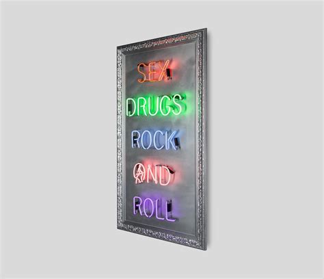 Sex Drugs And Rock N Roll Silver 180 Illuminati Neon Castle Fine Art