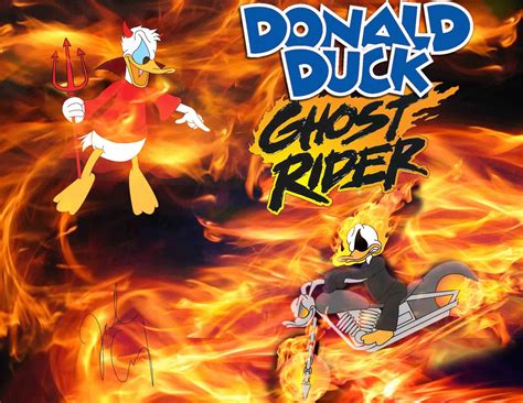 Donald Duck Ghost Rider Ghost Rider Disney Marvel Comic Book Cover