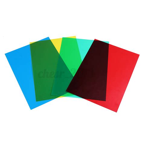 A4 Coloured Acetate Sheets Transparent Gels Craft Plastic Clear Film