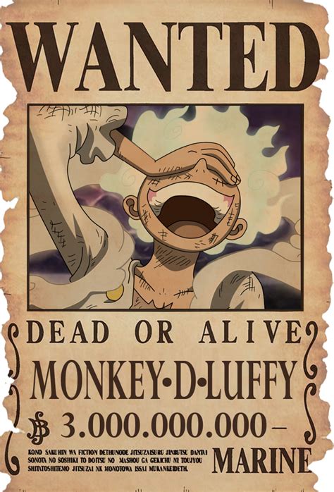 Wanted Monkey D Luffy 3billions Spoiler 1053 By Caiquenadal On