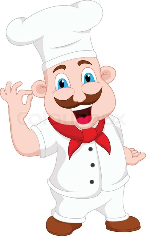 Chef Cartoon Character Stock Vector Colourbox