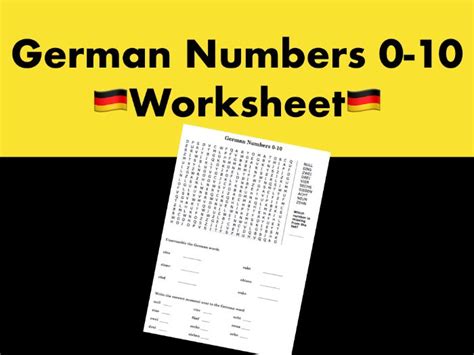 How To Learn German Numbers 1 20 Learn German Made Easy Printable