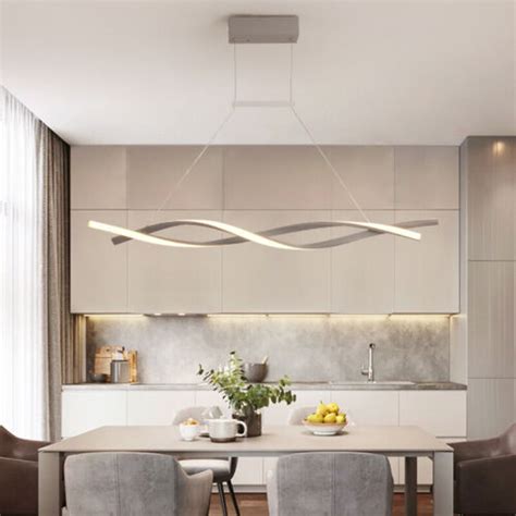 Modern Led Chandelier Dining Room Ceiling Light Acrylic Pendant Lamp