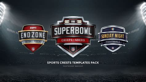 3d Sports Broadcasting Crests And Shields Templates Pack On Behance