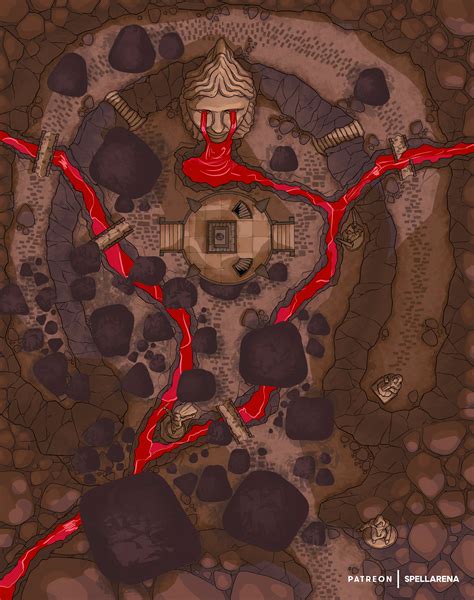Fire Temple Spellarena Map Atlas Fantasy City Map Fantasy Map Dnd