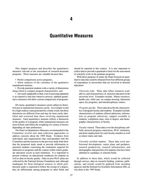 • frequency and percentages of demographic variable. 4. Quantitative Measures | Assessing Research-Doctorate ...