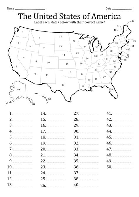 Us Map Blank Worksheet In Printable Maps United States Map Images