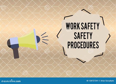 Handwriting Text Writing Work Safety Safety Procedures Concept Meaning