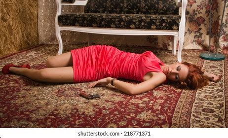 Sexual Blonde Red Sleeping Boudoir Stock Photo Shutterstock