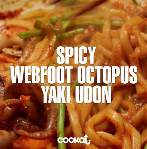 Cookat Spicy Webfood Octopus Yaki Udon With Images Yaki Udon Udon