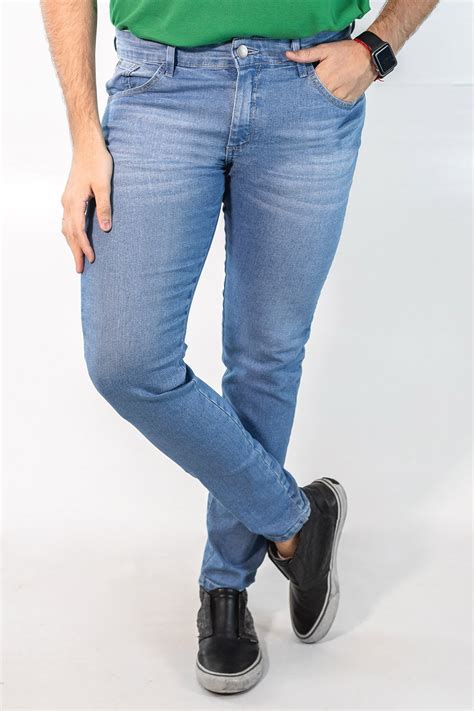 Calça Super Skinny Jeans Masculina Délavé Elastano Anticorpus Azul