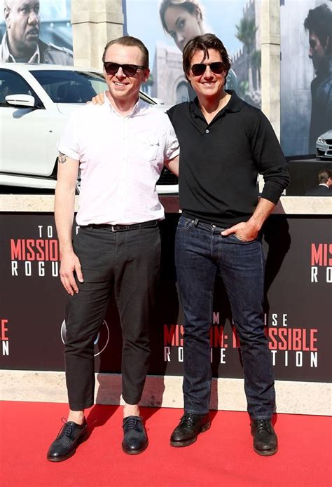 Simon Pegg And Tom Cruise On The Red Carpet In Vienna For The World
