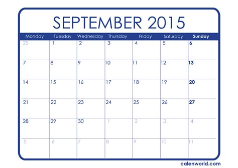 September 2015 Calendar Printable Calendars