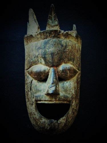 Ancient Kali Mask Nepal Terai Rajbanshi Web Archive Tribal Mask Masks