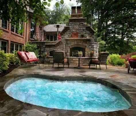 Backyard Inground Hot Tub